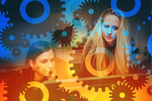 Businesswoman, community, team — Like Pump Website helps your posts perform longer