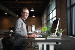 Office desk, man, business — The Future of Banking: Digital Trends to Watch